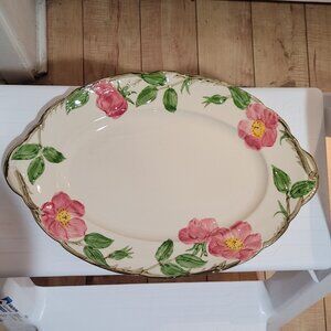 VINTAGE FRANCISCAN DESERT ROSE OVAL PLATTER, 12 ¾ in.